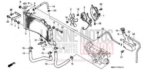 RADIATEUR (2) CBR900RRT de 1996